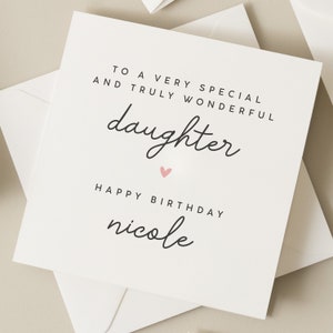 Daughter Birthday Card, Birthday Card For Daughter, Personalised Daughter Birthday Card, Cute Birthday Card, Simple Birthday Gift