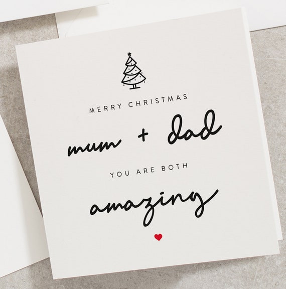 Weihnachtskarte für Mama und Papa Frohe Weihnachten Mama und Etsy.de
