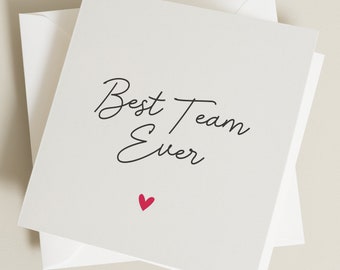 Karte für die besten Kollegen, Dankeskarte für den Chef, Karte für die Arbeit, Bester Chef, Anerkennungskarte für das Arbeitsteam, Glückskarte, Geschenk zum Abschied vom Job für das Team