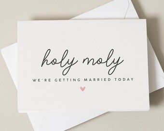 Groom Wedding Day Card, Wedding Day Card For Bride, We're Getting Married Today, On The Day Wedding Card, Happy Wedding Day Card For Fiance