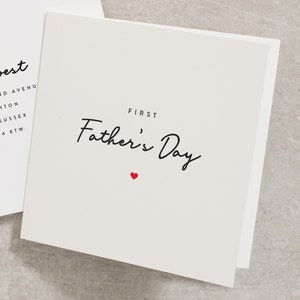 First Fathers Day Card, Happy First Fathers Day Card, 1st Fathers Day Card, Fathers Day Card For Daddy, His 1st Fathers Day card FD124 image 1