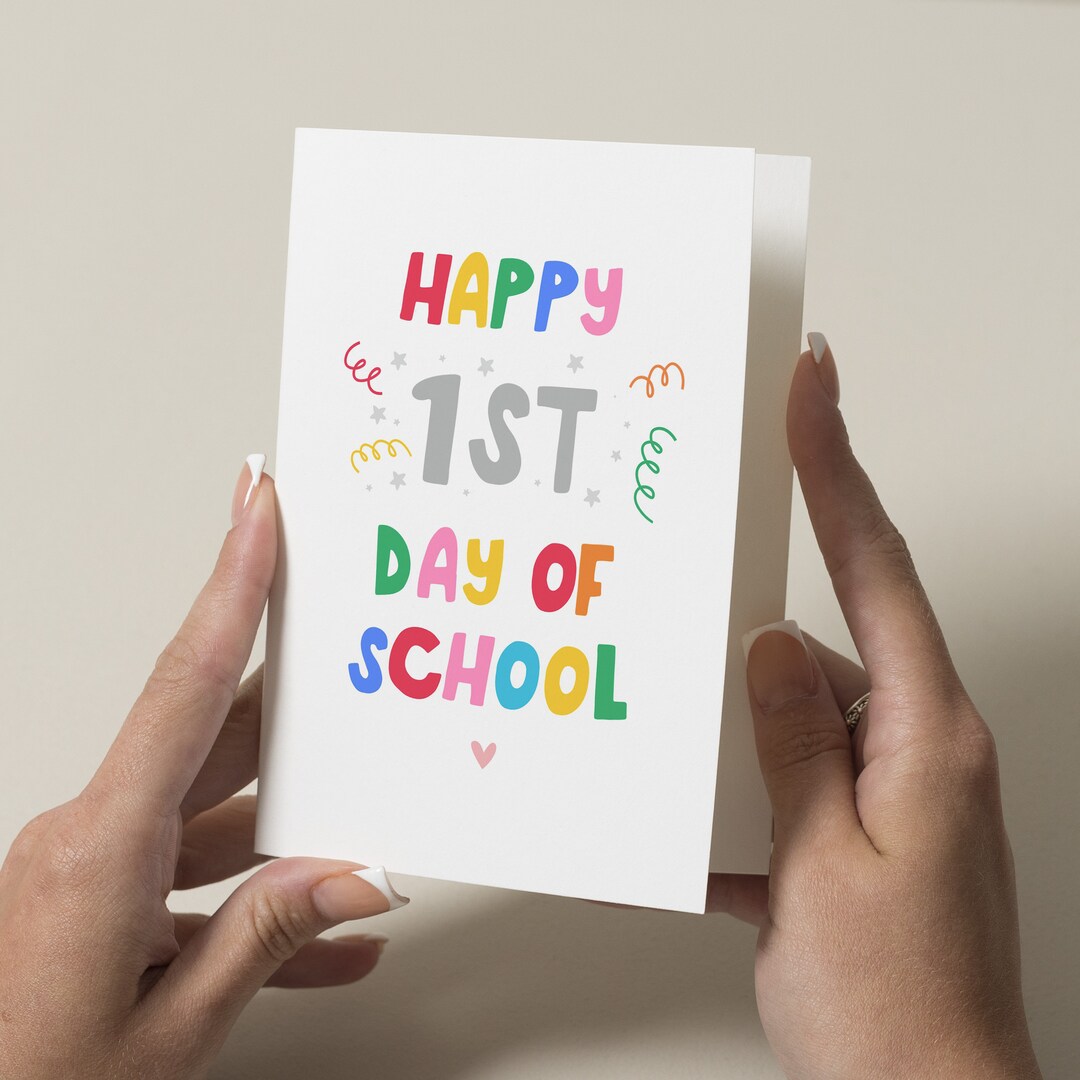 First Day of School Card, 1st Day of School, School Starter Card, Good