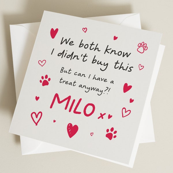 Valentines Day Card, Furry Friend Valentines Day, Valentines Day Card from Pet, Pet Owner Valentine's Card For Him Or Her, Valentine's Card