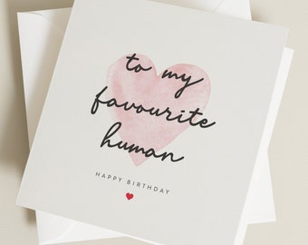 Husband Birthday Card, To My Favourite Person, Boyfriend Birthday Card, Girlfriend Birthday Card, Wife Birthday Card, Birthday Card