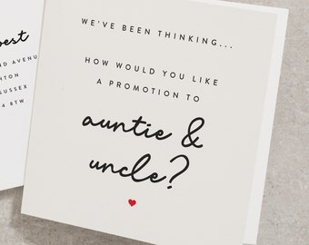 Auntie and Uncle Surprise We're Having A Baby Pregnancy Card, Pregnancy Card For Auntie and Uncle, Baby Announcement Pregnancy Card PG023