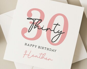 30th Birthday Card For Her, 30th Birthday Card For Daughter, Personalised 30th Birthday Card For Mummy, 30th Birthday Gift For Her