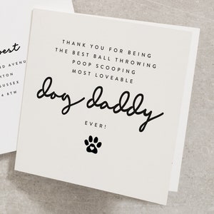 Birthday Card From The Dog, Fathers Day Card From The Dog, Dog Dad Card, Dog Daddy Card, Fur Daddy, Best Dog Daddy Card, Gift From Dog FD054
