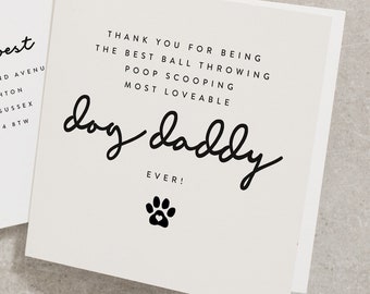 Birthday Card From The Dog, Fathers Day Card From The Dog, Dog Dad Card, Dog Daddy Card, Fur Daddy, Best Dog Daddy Card, Gift From Dog FD054