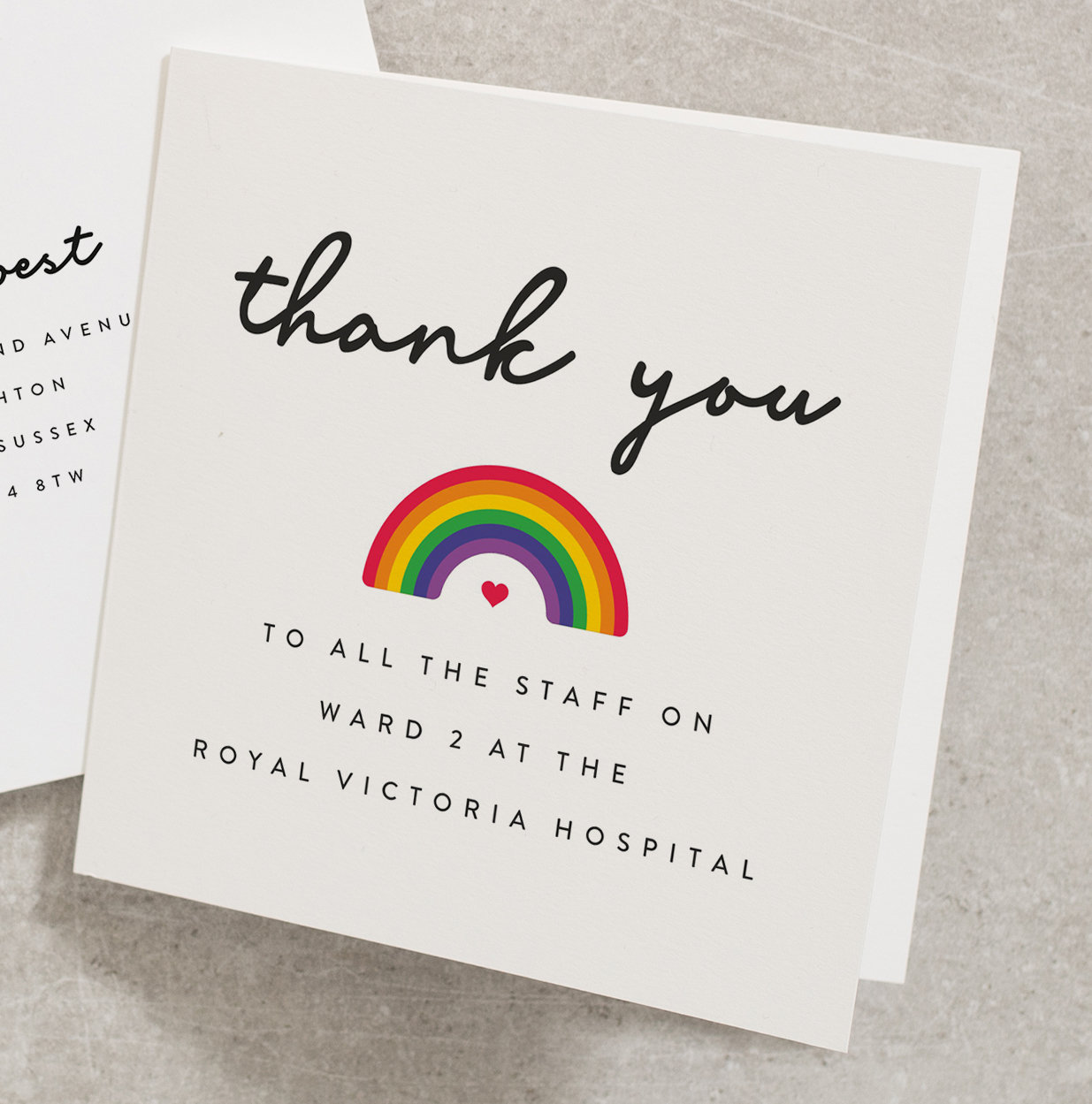 Personalised Thank You Card for Nurses Doctors Hospital Etsy UK