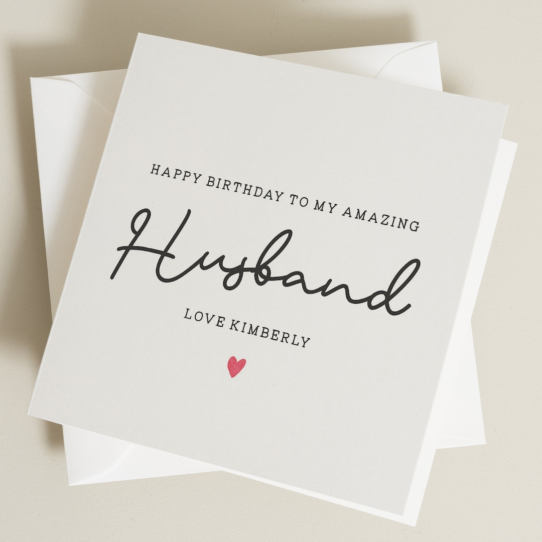 Personalised Husband Birthday Card, Amazing Husband Card for Him ...
