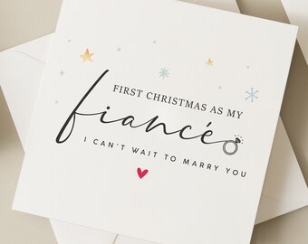 Fiancé Christmas Card, Christmas Card For Fiancé, First Christmas As My Fiance Card, For Future Husband, For Him Christmas Card, To  Fiancé