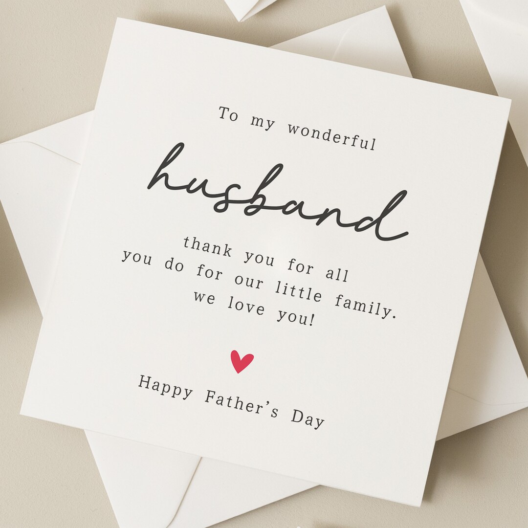 Husband Fathers Day Card, Happy Fathers Day to My Husband, Fathers Day ...
