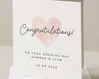 Wedding Day Card, On Your Wedding Day Card, Congratulations Wedding Card, Happy Wedding Day Card, Wedding Gift Card