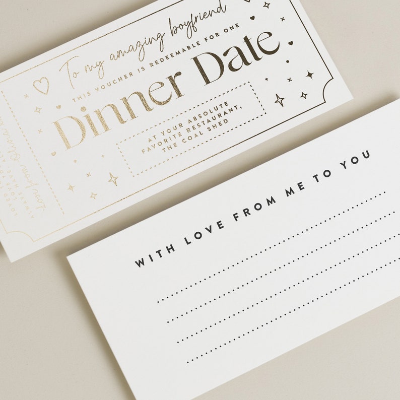 Personalised Anniversary Gift Voucher Birthday Gift Voucher Etsy