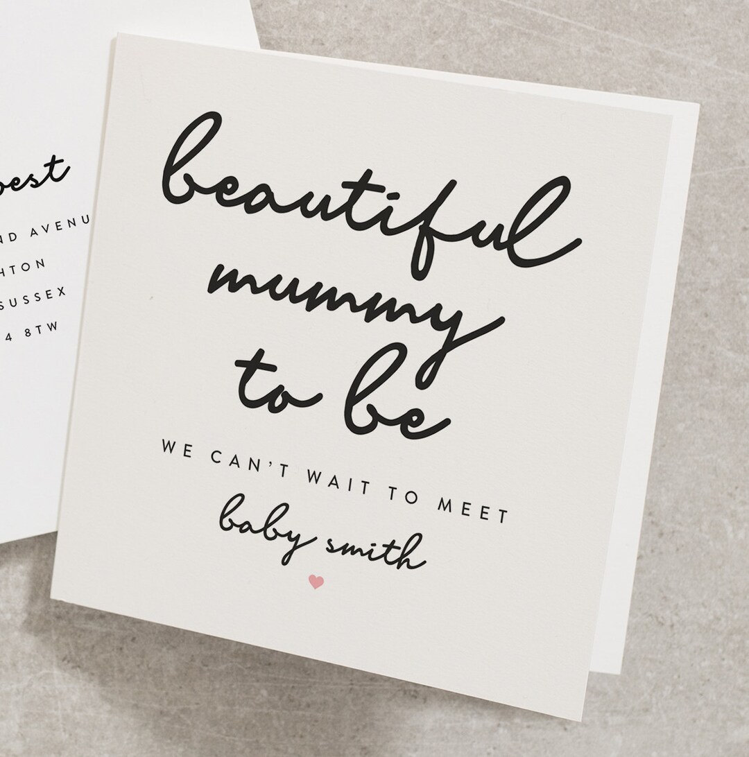 Personalised Mummy to Be Card Baby Shower New Baby Card - Etsy