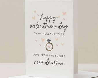 Fiancé Valentines Day Card, Engaged Valentines Day Card, Valentines Day Gift Fiancé, Valentine's Card For Him, Fiancé Valentine's Day