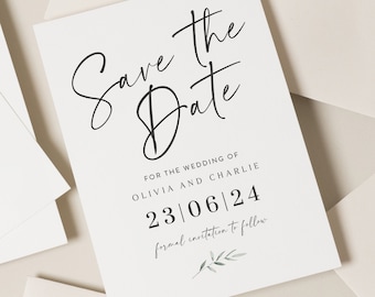 Save the Date, Save The Date Cards, Minimalist Save The Date, Unique Save The Dates, Minimalist Wedding Invitation, Simple Save The Date