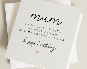 Mum Birthday Card, Wonderful Mum Card for Her, Special Mummy Birthday Card, From Daughter Mummy, Mother and Best Friend