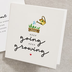 Keep Going and Keep Growing Card, Best of Luck Card, You Can Do It Card, Encouragement Card, So Proud of You Card, Good Luck Card GL031