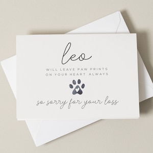 Dog Loss Card, Dog Bereavement Sympathy Card, Thinking of You Card For Friend, Pet Loss Card, Sorry For Your Loss Card, Keepsake Card image 1