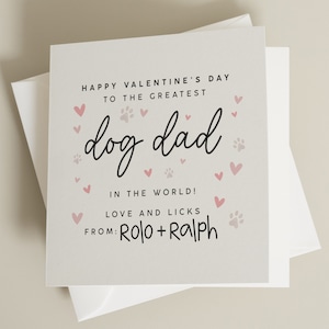 Dog Dad Valentines Card, Dog Lover Valentines Day Card For Him, Valentines Day Card From The Dog, Dog Card For Husband For Valentines Day