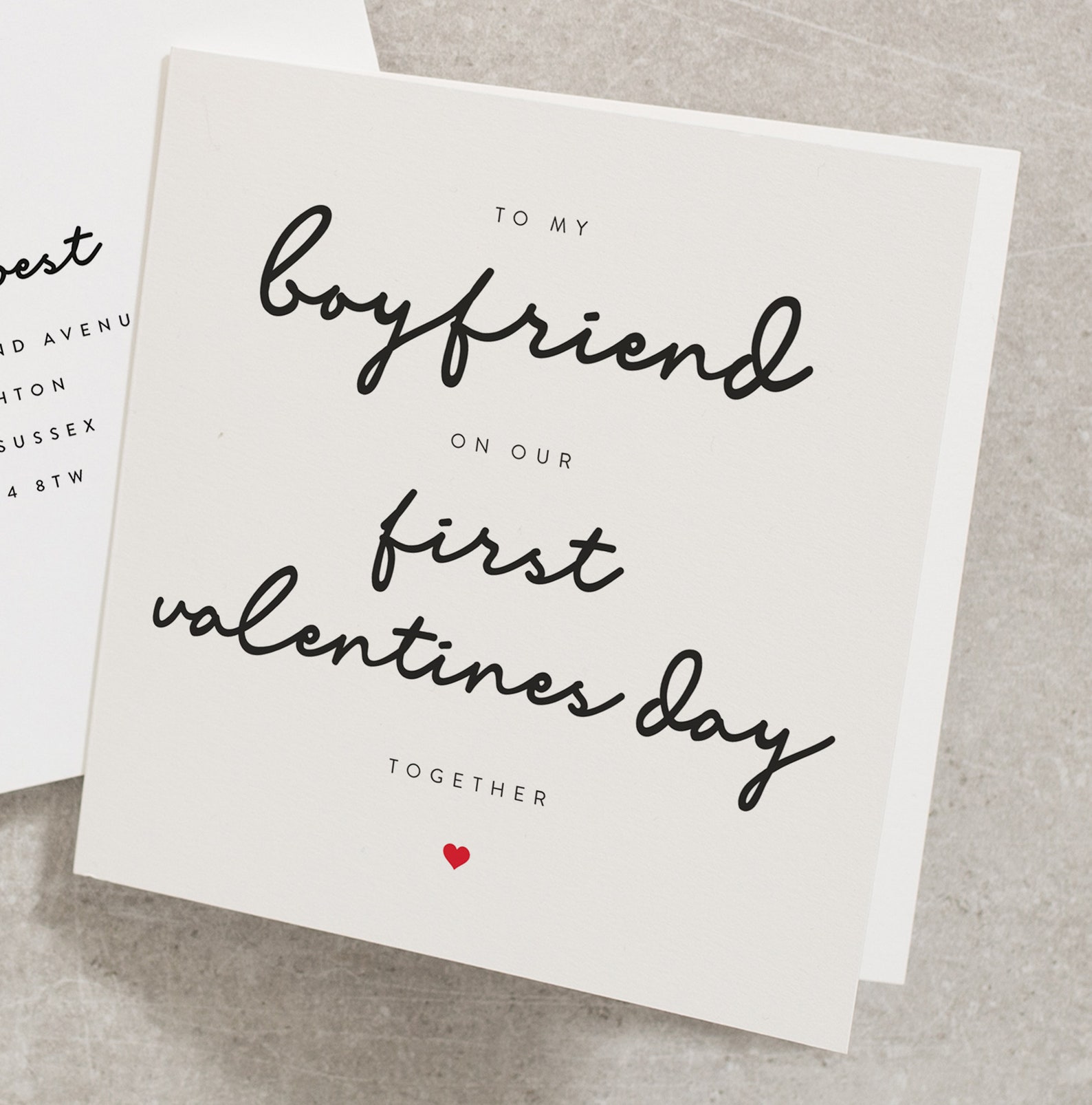 Boyfriend First Valentines Day Card to My Boyfriend on Our Etsy
