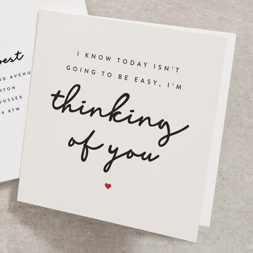 Thinking of You Card Sending Love Postbox - Etsy