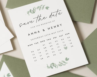 Floral Save The Date Cards, Simple Save The Dates, Modern Save Our Date Wedding, Wedding Cards With Envelopes, Minimalist Save The Date Card