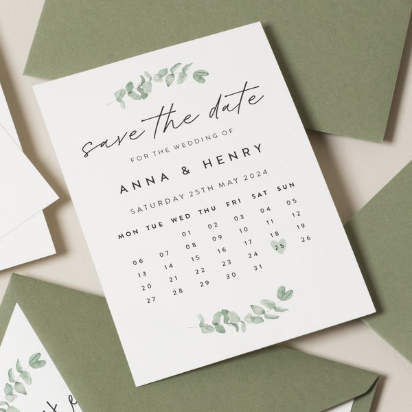 Floral Save The Date Cards, Simple Save The Dates, Modern Save Our Date Wedding, Wedding Cards With Envelopes, Minimalist Save The Date Card