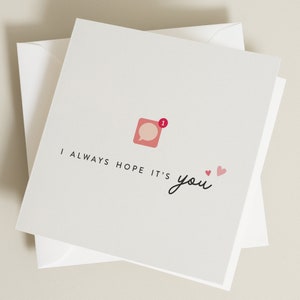 WhatsApp Valentines Day Card, Funny Valentine's Card For Girlfriend Boyfriend Wife Husband, Love You Card, App Message Notification Card