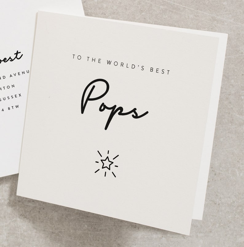 Pops Birthday Card to the Worlds Best Pops Birthday Card Etsy UK
