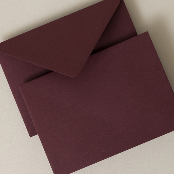 Claret Envelopes C6 (114x162mm) or 5x7 (135x189mm), Burgundy Invitation or RSVP Envelopes Colorplan, Dark Red