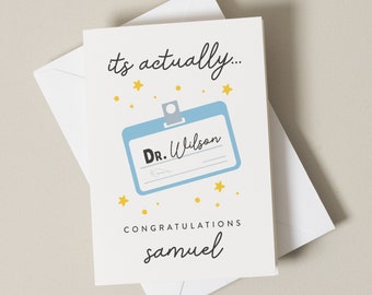 Doctor Graduation Card, Graduation Gift, Congratulations On Your Graduation Card, Proud Of You Card, Graduation & School Card, New Doctor