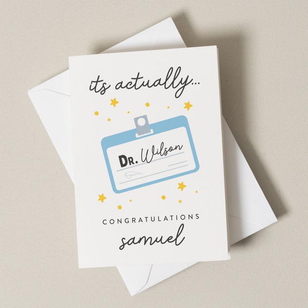 Doctor Graduation Card, Graduation Gift, Congratulations On Your Graduation Card, Proud Of You Card, Graduation & School Card, New Doctor