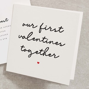 First Valentines Day Card For Boyfriend, Girlfriend Valentines Day Card, 1st Valentines Day Card For Husband, Partner Valentines Card VC196