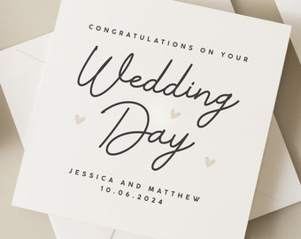 Wedding Day Card, On Your Wedding Day Card, Gold Foil Wedding Card, Congratulations Wedding Card, Happy Wedding Day Card, Wedding Gift Card