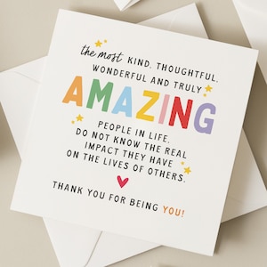 Thank You Card, Friend Thank You Card, Thank You For Being Amazing, Bestie Card, Friend Thank You, Best Friend Card image 1