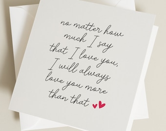 Jubiläumskarte für Ihn, „Ich liebe Dich“-Karte für Freund, Geburtstagskarte für Ehemann, Geschenk zum Hochzeitstag, Karte für Partner/Frau