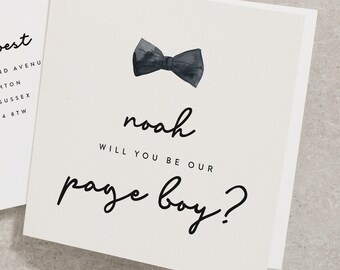 Page Boy Card, Cute Wedding Card, Will You Be Our Page Boy, Wedding Card, For Page Boy, Request, Page Boy Proposal, With Envelope WY055