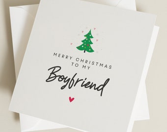 Boyfriend Christmas Card, Personalised Boyfriend Romantic Christmas Card, Christmas Card Boyfriend Romantic, Christmas Card For Boyfriend