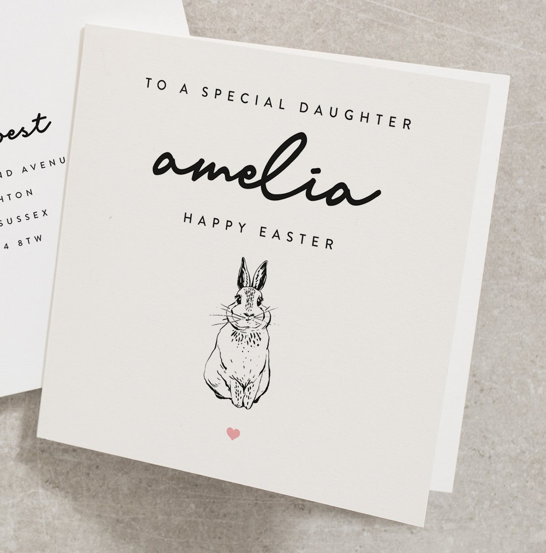 To A Special Daughter, Any Name, Personalised Easter Card, Happy Easter ...