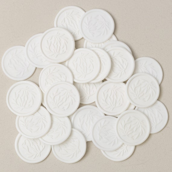 White 'foliage' Self Adhesive Wax Seal Stickers for Wedding, Wax Seal  Stamps, UK Envelope Wax Seal Stickers, Invitation Envelope Stickers -   Canada