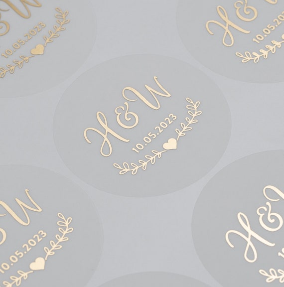 Envelope Seals, Wedding Invitation Stickers, Initial Stickers for