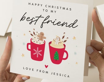 Christmas Card Bestie, Best Friend Christmas Card, Gift For Best Friend Christmas, Woman Friend Christmas Card, Xmas Gift, For Her