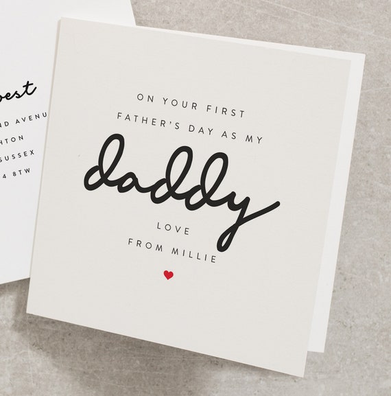 Happy 1st Fathers Day Card as My Daddy Dad First Fathers Day From