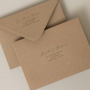 Colorplan Envelopes, C6, 5x7, C5, Wedding Invitation Envelopes, RSVP Envelopes, Printing Guest Addressing, Printed Envelopes image 7
