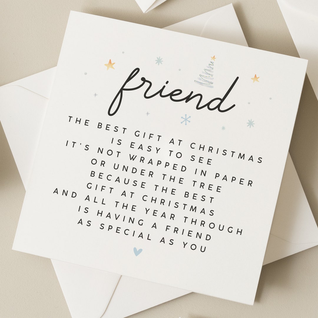 Friend Christmas Card Christmas Card For Friend Special Friend 