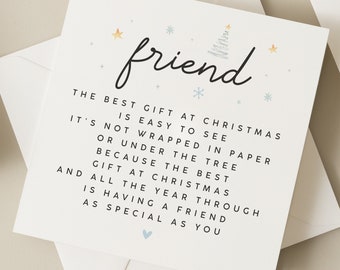 Friend Christmas Card, Christmas Card For Friend, Special Friend Christmas Card, Friends Christmas Card, Merry Christmas Friends Card