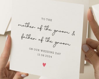 To My In Laws On My Wedding Day Card, For Mother In Law, Thank you Mother of the Groom Card, To Mother And Father In Law, Father Of Groom