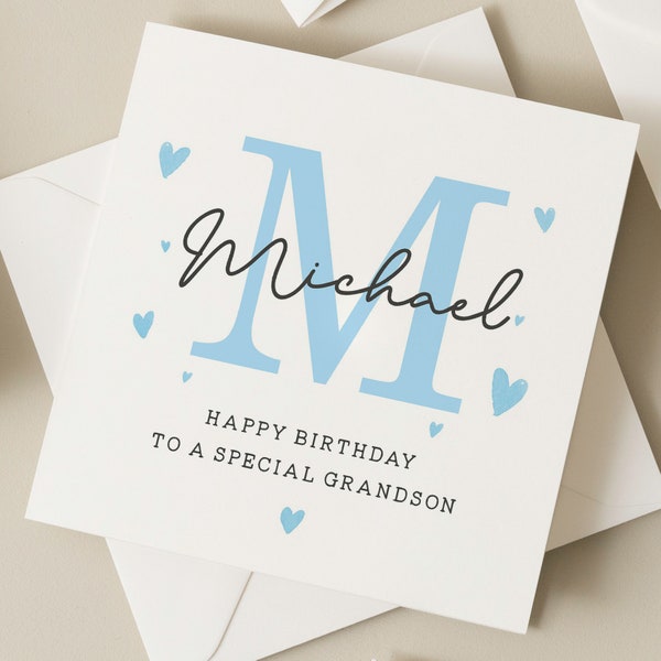 Personalised Grandson Birthday Card, Birthday Gift To Grandson, Special Birthday Card For Grandson, Boy Birthday Gift, Birthday Boy, For Him